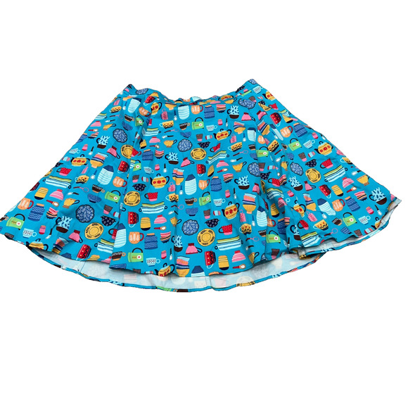 Eva Rose Dresses & Skirts - Eva Rose Womens Multicolor Stretch MCM Kitchenware Mini Swing Skirt Plus Size 3X